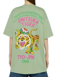 Onitsuka Tiger OVERSIZED GRAPHIC T ASH GREEN/NEON PINK 2183B561